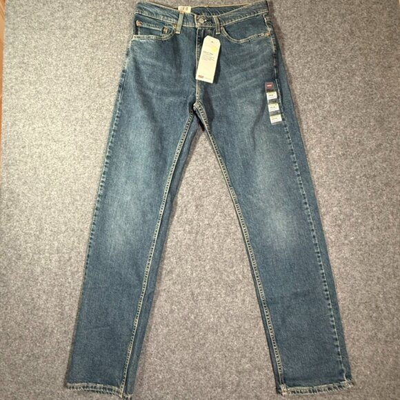Levis Flex 505 Regular Jeans Straight Leg Comfy Casual Sz 32x34 Blue Casual NWT